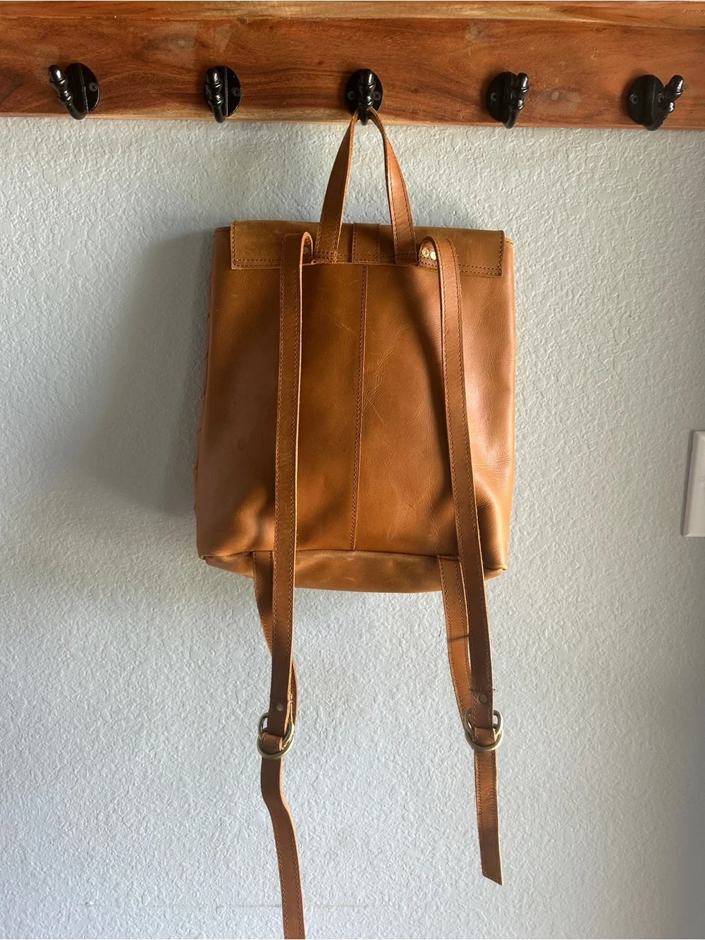 Raven + Lily Warm Caramel Leather Tote
